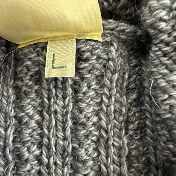 Kilronan Knitwear Womens Merino Wool Sweater Vest Size L Blue Cable Knit Open - Picture 6 of 10